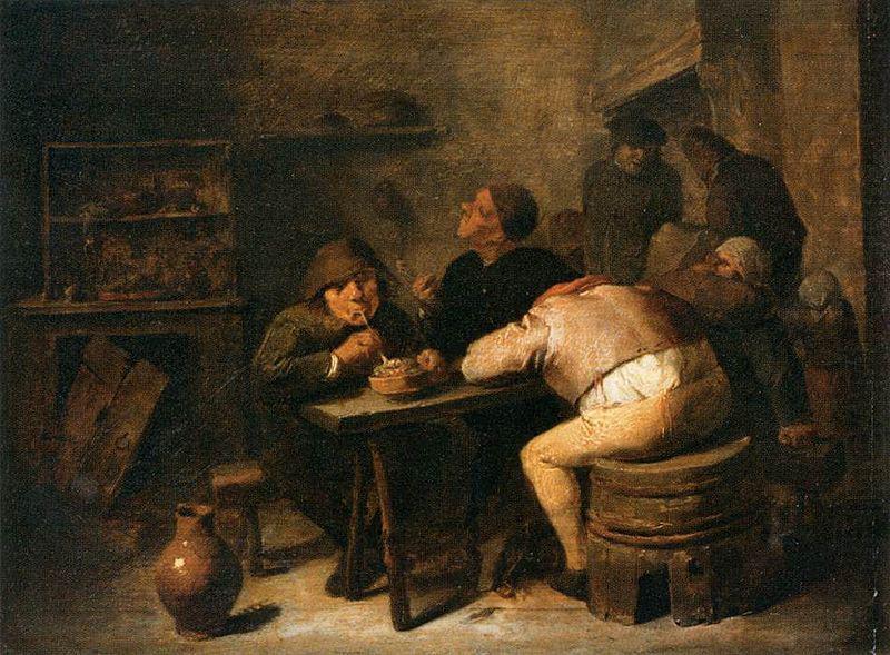Adriaen Brouwer Interior of a Smoking Room china oil painting image
